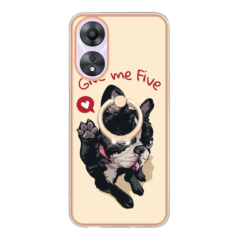 Oppo A78 5G hoesje met steunring - Dog Give Me Five