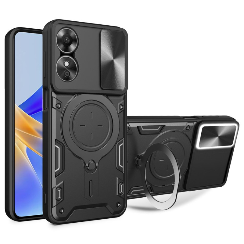 Hoesje Oppo A17 / A17k Schuifcamera Beschermer en Steunring