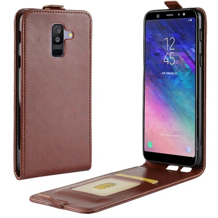 Samsung Galaxy A6 Plus opvouwbaar lederen hoesje