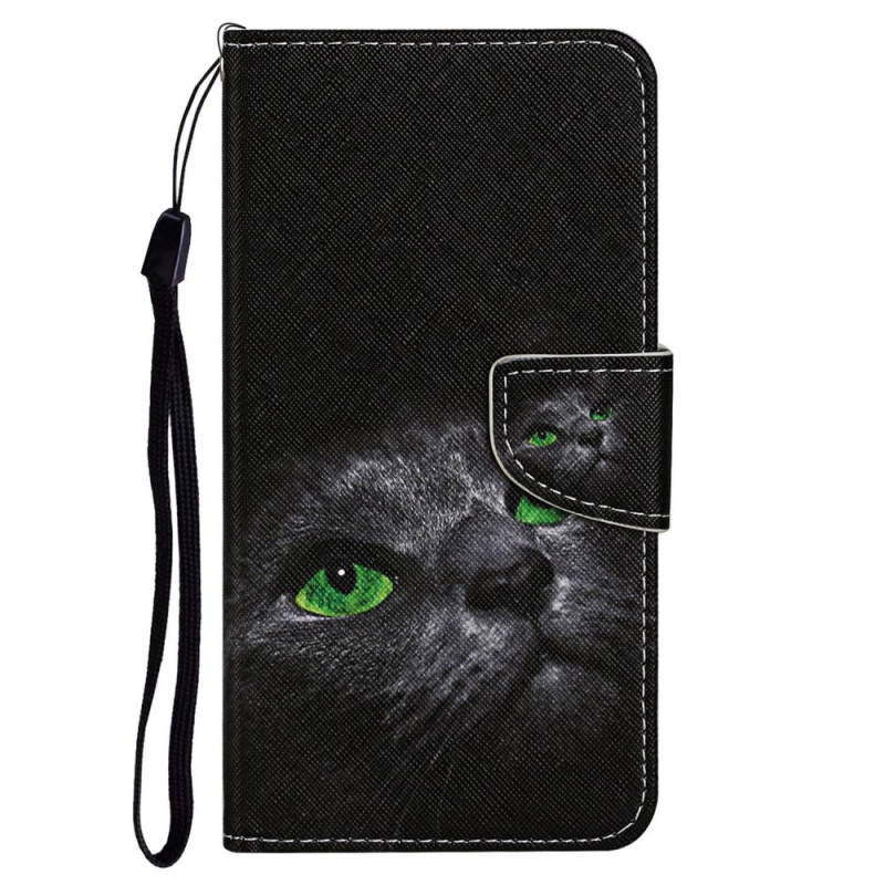 Oppo A96 Groenogige Cat Strap Case