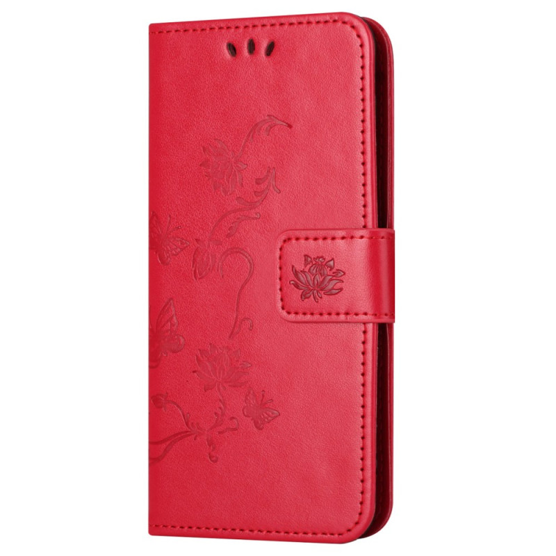 Honor 200 Lite vlinders en bloemen band etui