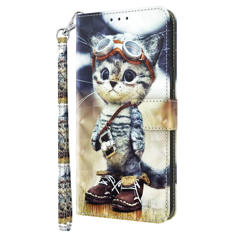 Xiaomi Redmi A3 Aviator Cat Strap Hoesje