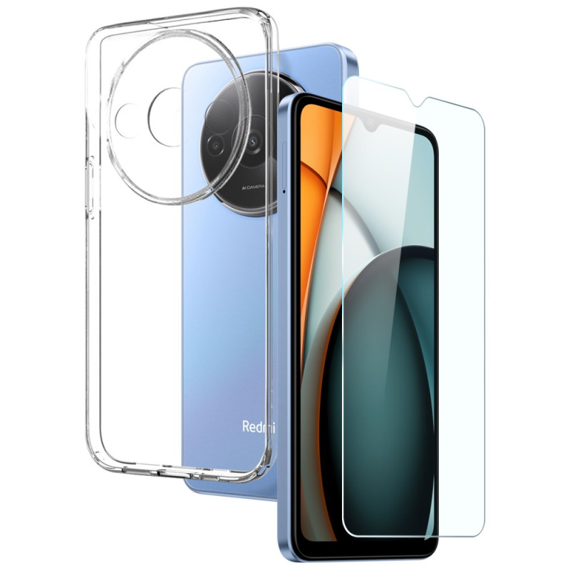 Xiaomi Redmi A3 Hoesje met Schermbeschermer Gehard Glas Film