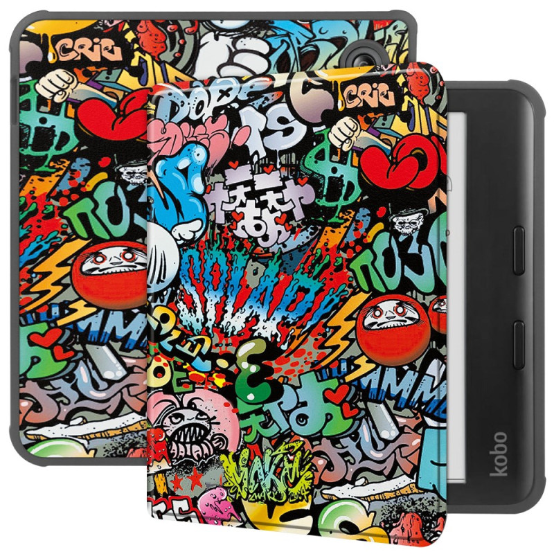 Kobo Libra Kleur Graffiti hoesje