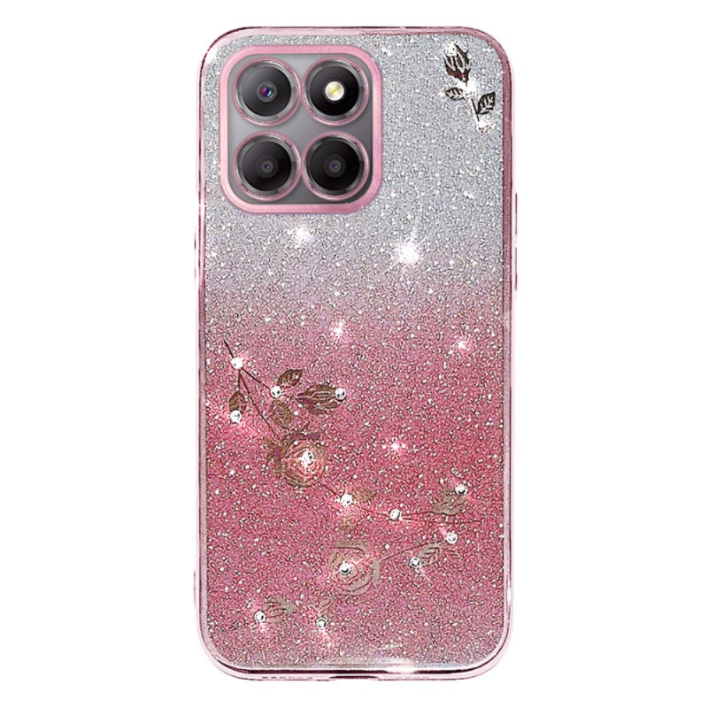 Honor X8 5G / 70 Lite Bloem en Strass Case KADEM