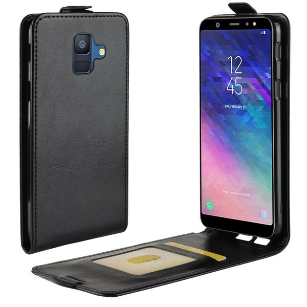 Samsung Galaxy A6 opvouwbaar lederen effect case