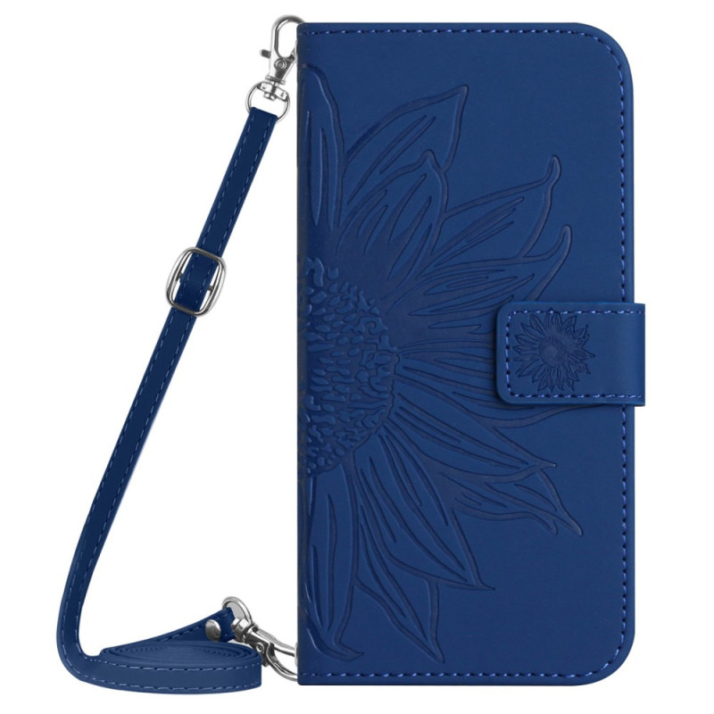 Honor 200 Pro Zonnebloemprint Etui met Schouderriem