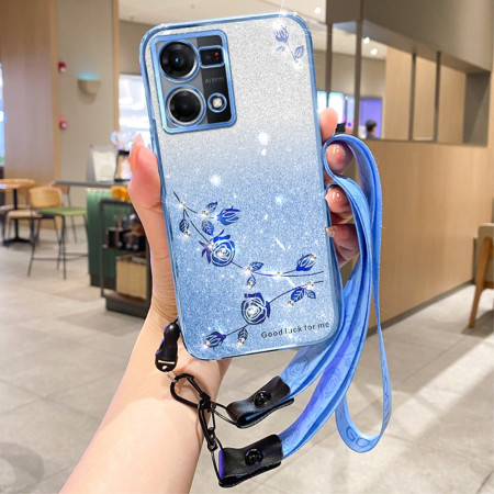 Oppo Reno 7 Bloem en Strass...