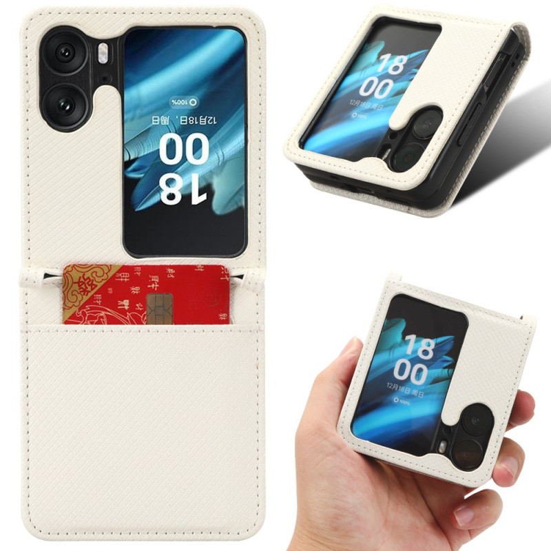 Oppo vinden N2 Flip stijl lederen hoesje kaart geval