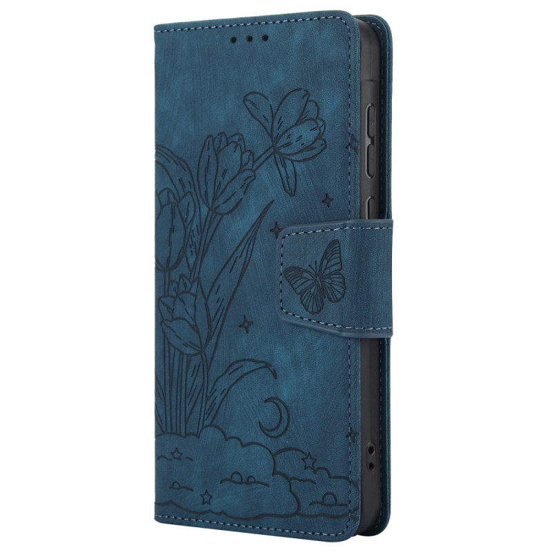 Realme 12 Pro 5G / 12 Pro Plus 5G hoesje met riem bloemenprint