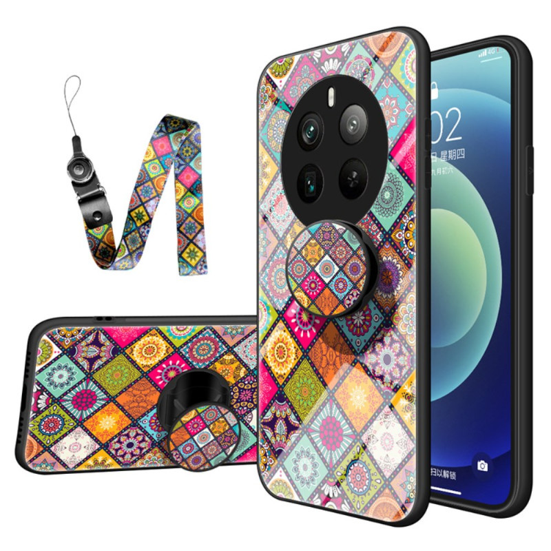 Etui Realme 12 Pro 5G / 12 Pro Plus 5G Patchwork-steun en sleutelkoord