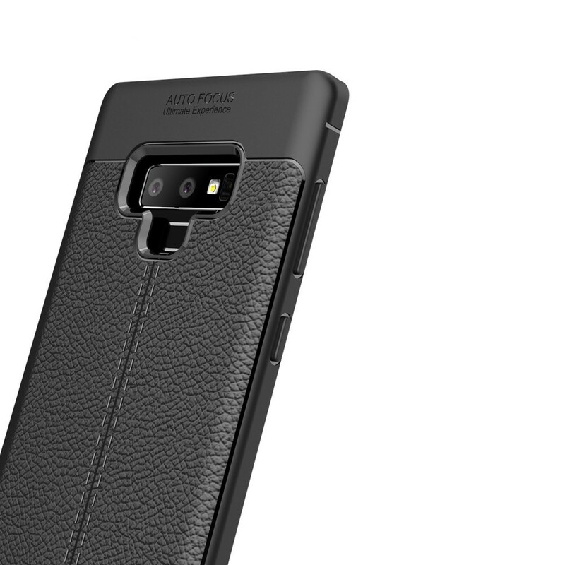 Samsung Galaxy Note 9 Lederen Hoesje Lychee Effect Dubbele Lijn
