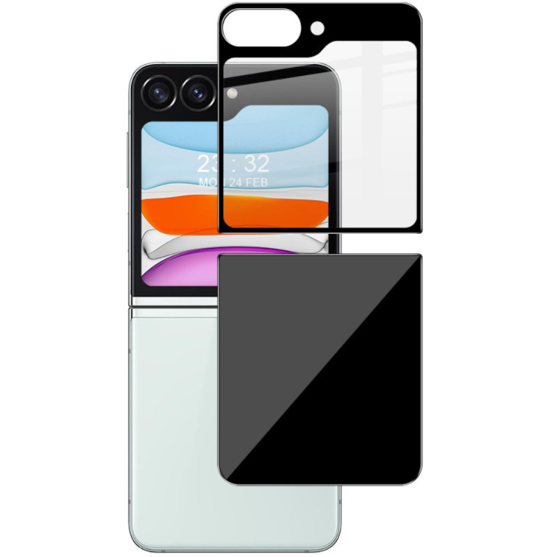 Gehard glas beschermers voor Samsung Galaxy Z Flip 6 / Z Flip 5 5G achterkant screenprotectors
 en achterkant cover IMAK