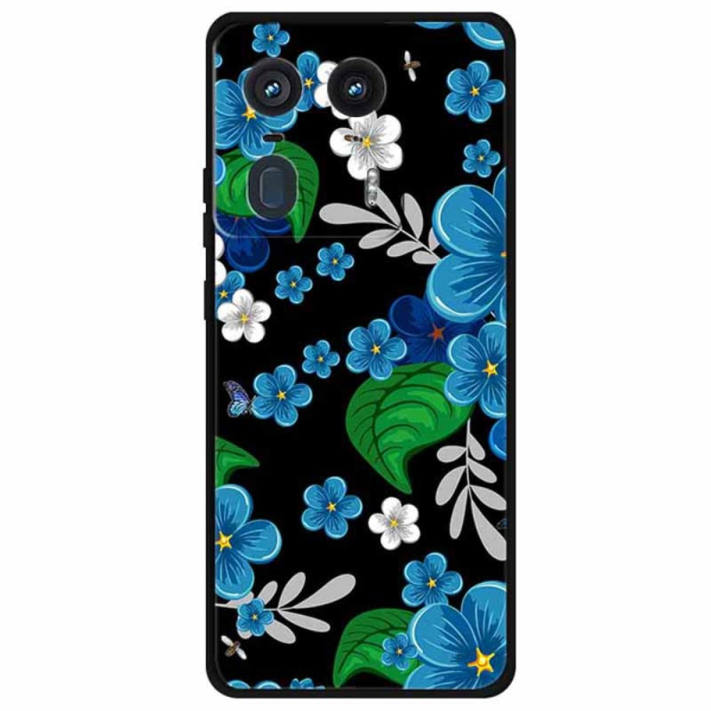 Cover Motorola Edge 50 Ultra Blauw Bloemen