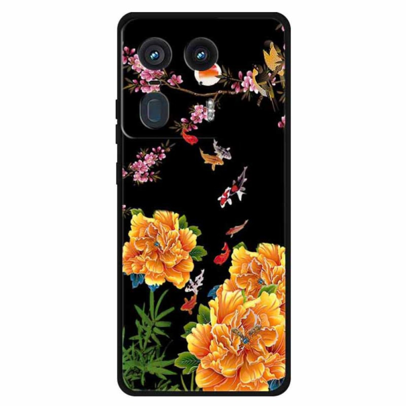 Cover Motorola Rand 50 Ultra Bloemen en Vissen