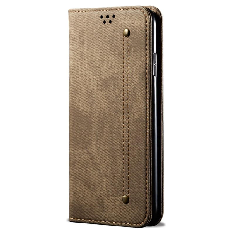 Flip cover Motorola Edge 50 Fusion Jeans Stof