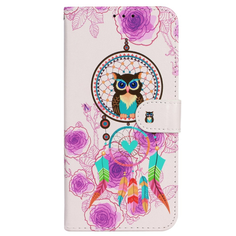 Hoesje iPhone 16 Dreamcatcher Uil met sleutelkoord