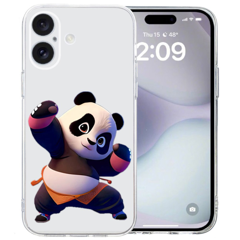 Hoesje iPhone 16 Transparante Rand Panda