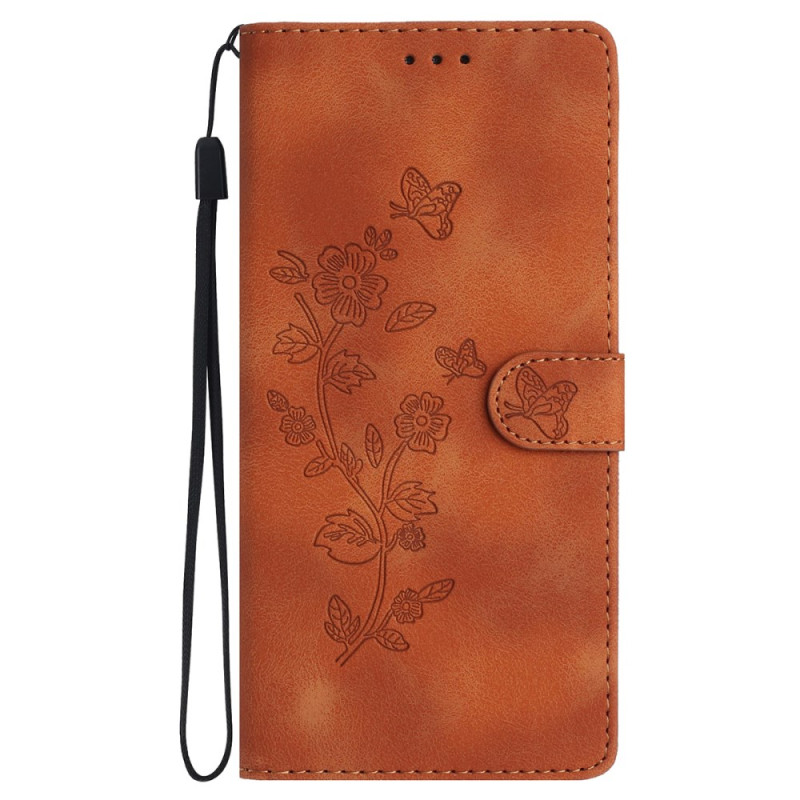 Hoesje voor iPhone 16 Bedrukte bloemen met sleutelkoord