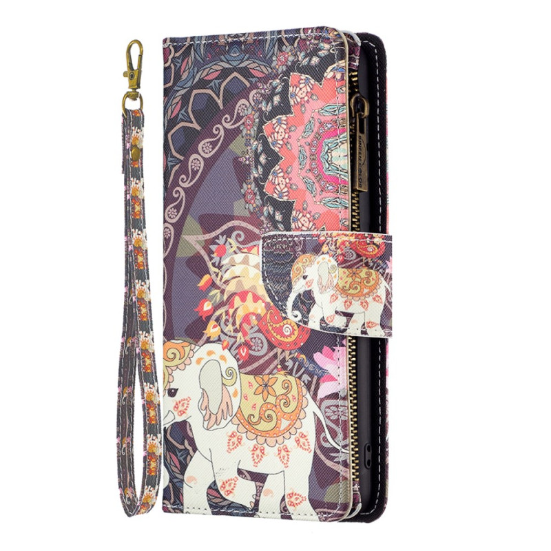 Hoesje iPhone 16 Portemonnee Tribal Olifant