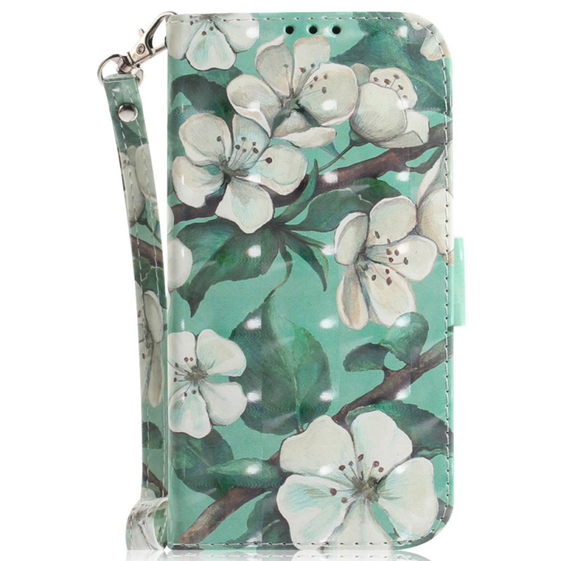 Aquarel bloemen sleutelkoord cover voor iPhone 16 Plus