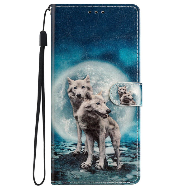 iPhone 16 Plus Couple dLoups à Lanière hoesje