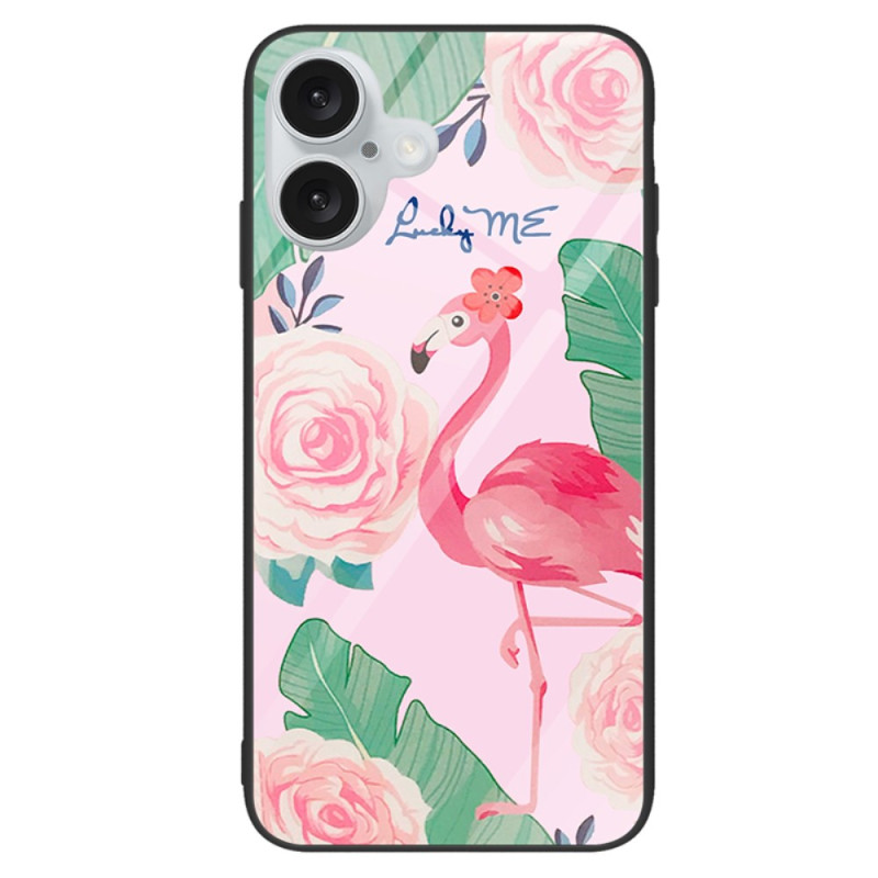 Hoesje iPhone 16 Plus Vogel van getemperd glas