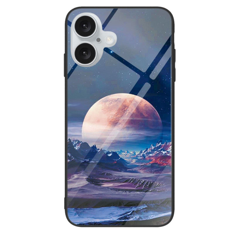 Hoesje iPhone 16 Plus Getemperd Glas White Planet