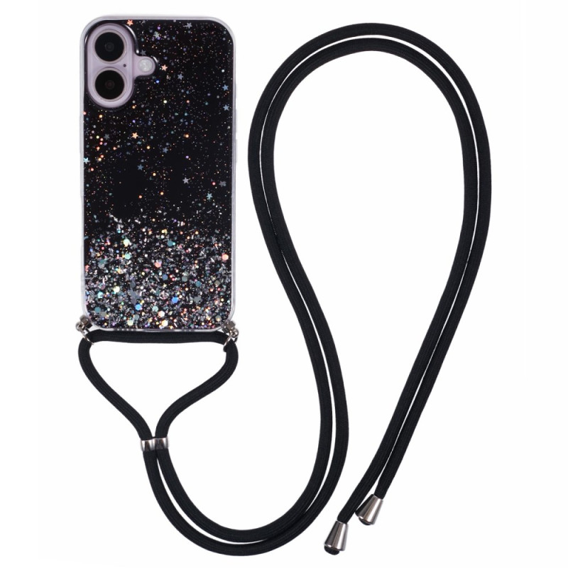 iPhone 16 Plus Glitter String Hoesje