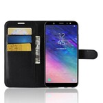 Samsung Galaxy A6 Plus Kunstlederen Hoesje Lychee