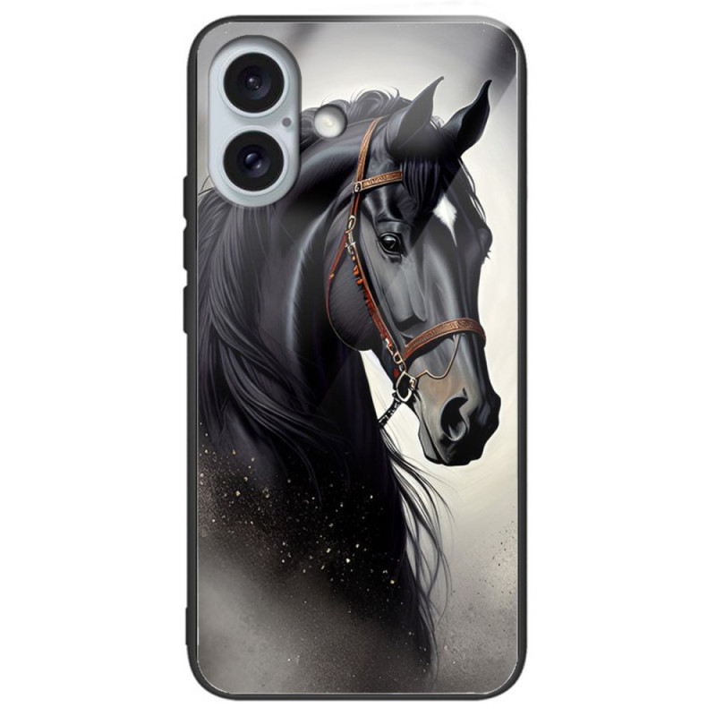 iPhone 16 Plus Hoesje Gehard Glas Paard