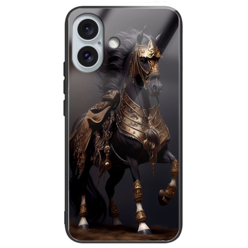 Hoesje iPhone 16 Plus Gemaskerd Paard van gehard glas