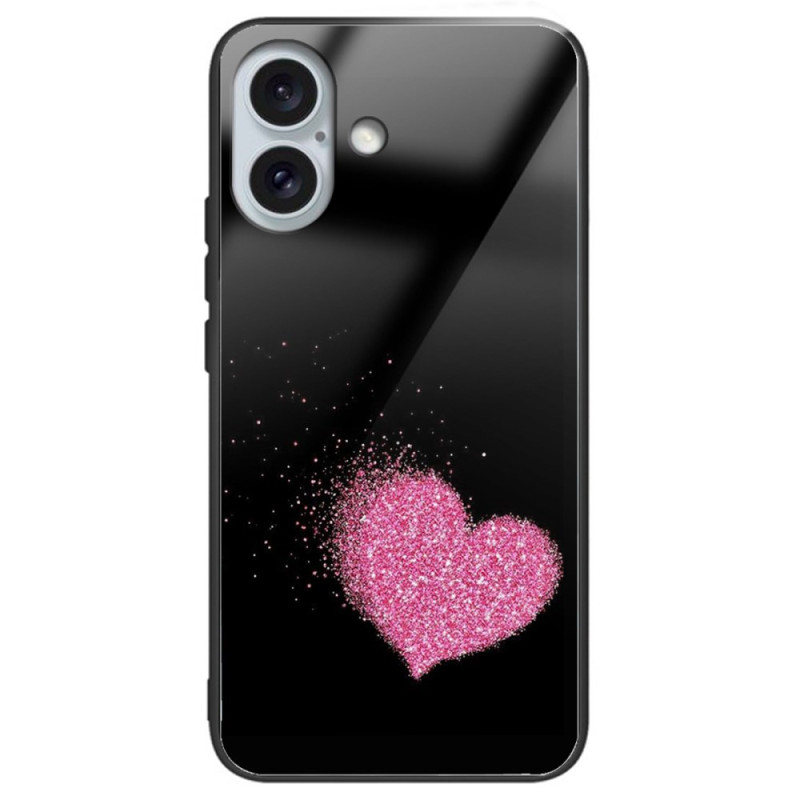 Roze hart iPhone 16 Plus hardcase