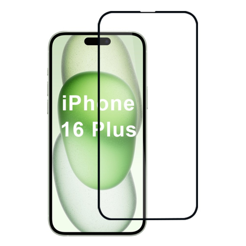 Integrale bescherming van getemperd glas voor iPhone 16 Plus-scherm