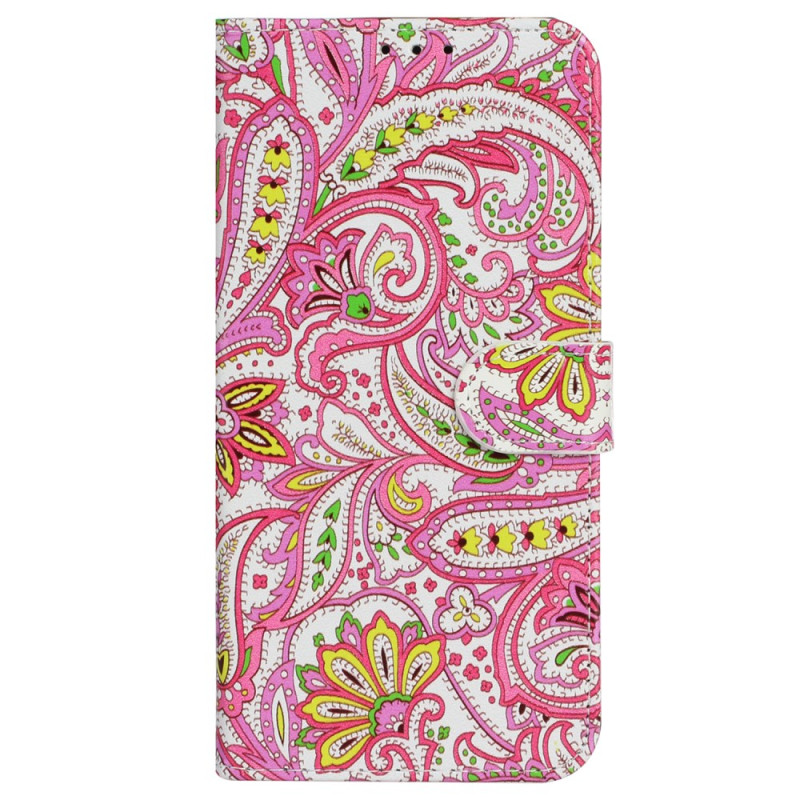 Bloemenprint sleutelkoord hoesje voor iPhone 16 Pro