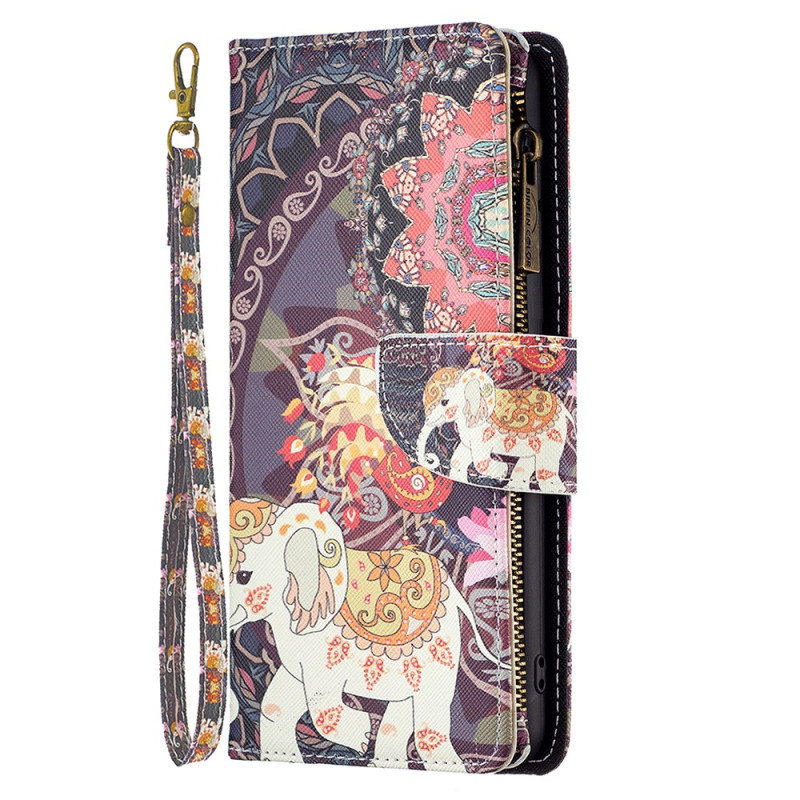 Hoesje iPhone 16 Pro Portemonnee Tribal Olifant