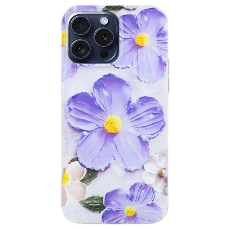 iPhone 16 Pro Paarse Bloem Case