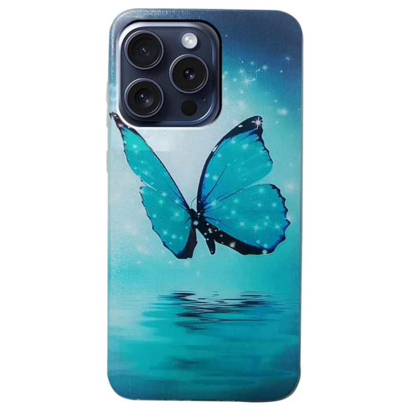 iPhone 16 Pro Blauw Vlinder Hoesje