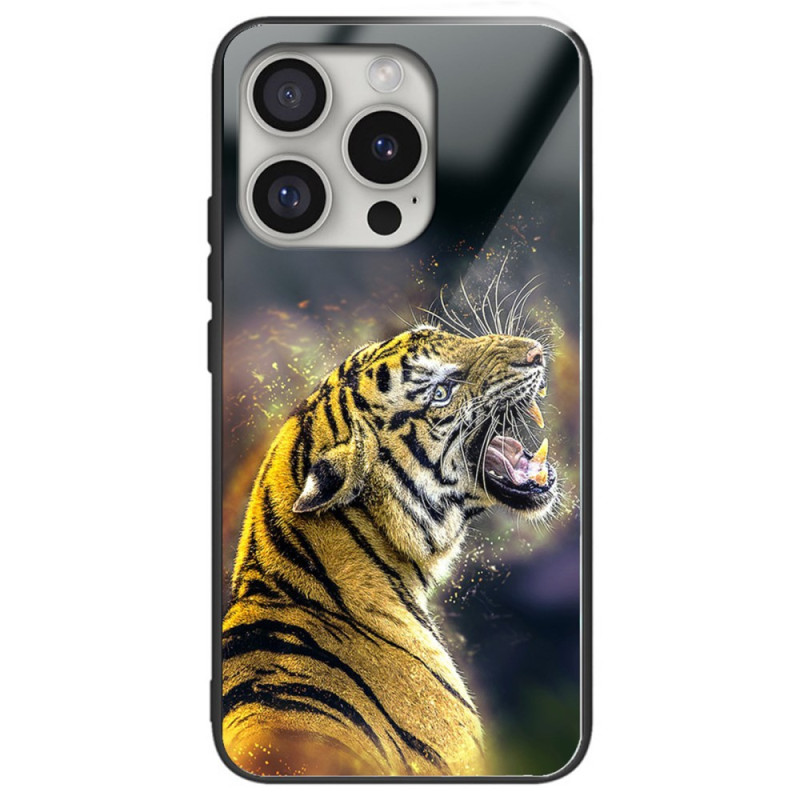 Hoesje iPhone 16 Pro Gehard glas Brullende tijger