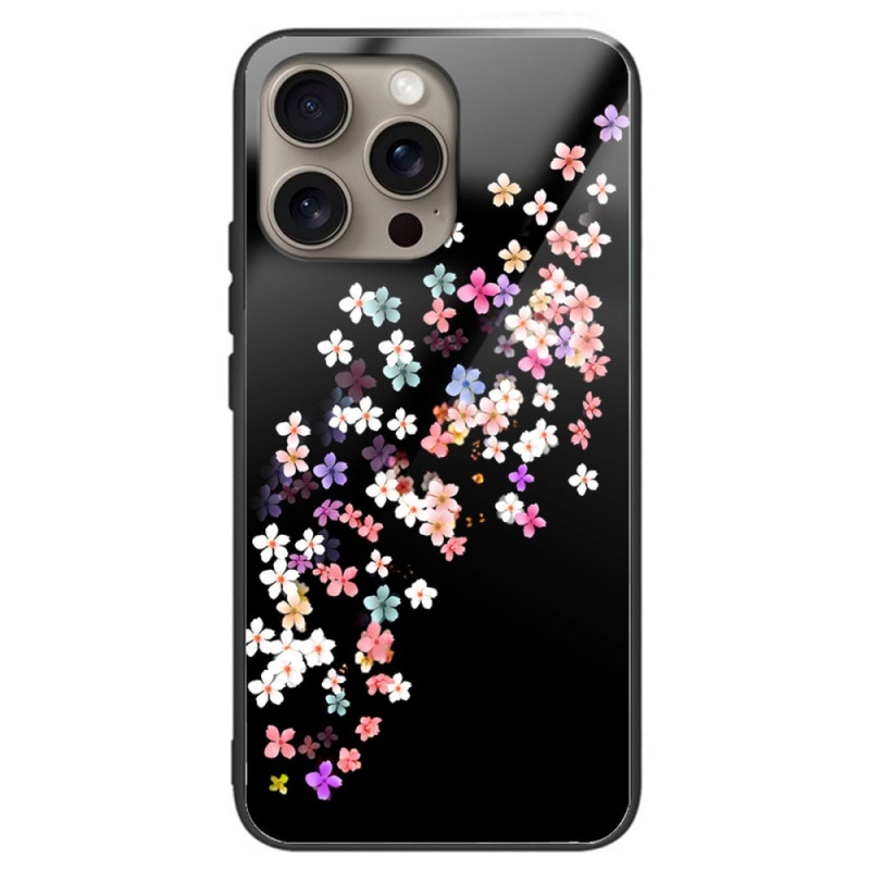 Hoesje iPhone 16 Pro Getemperd glas Bloemenpatroon