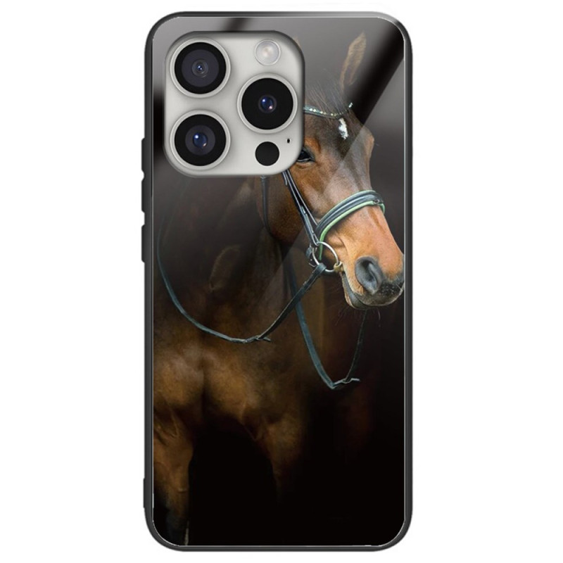 Hoesje iPhone 16 Pro Paard van getemperd glas