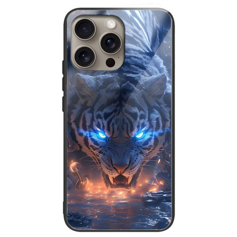 Hoesje iPhone 16 Pro Tijger van gehard glas