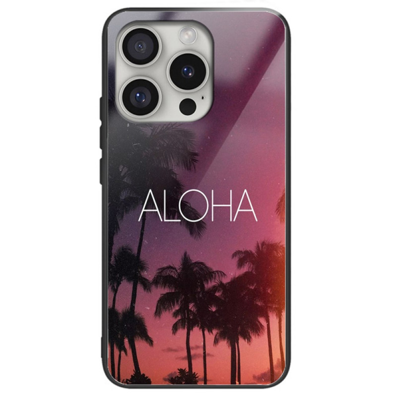 Hoesje iPhone 16 Pro Getemperd Glas ALOHA