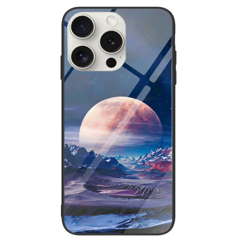 Hoesje iPhone 16 Pro Getemperd Glas White Planet