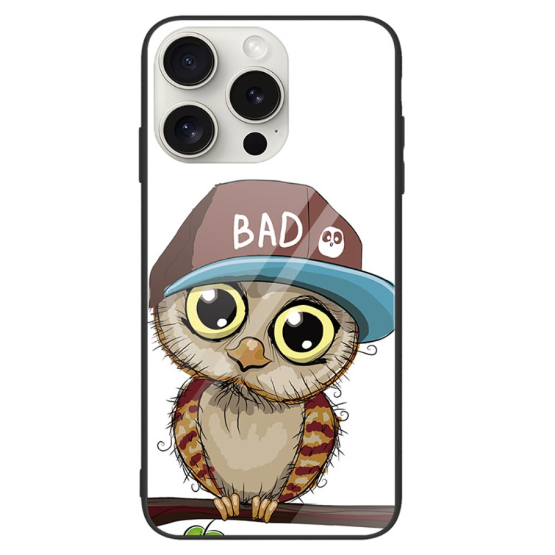 Hoesje iPhone 16 Pro Getemperd Glas Bad Hibou