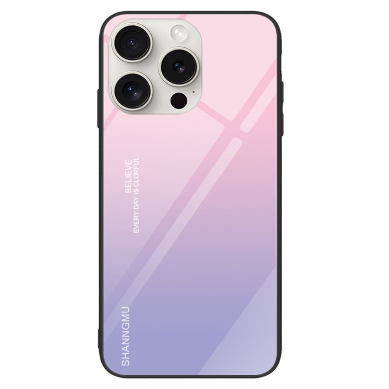 iPhone 16 Pro Gehard Glazen Hoesje Roze Violet Kleurverloop