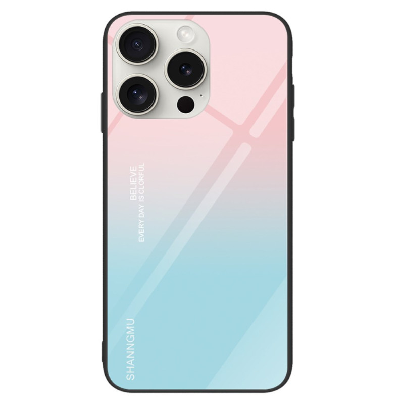 Roze en blauw getint glazen iPhone 16 Pro hoesje