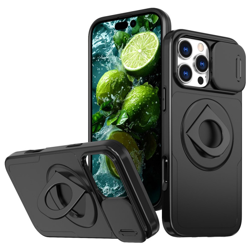 iPhone 16 Pro hoesje met magnetische bevestiging en schuifring voor lensbescherming