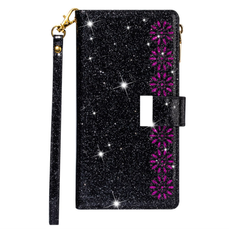 Hoesje iPhone 16 Pro Glitter Zilver Gesp