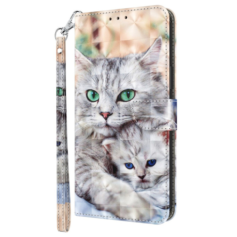 Google Pixel 9 / Pixel 9 Pro Twee sleutelkoorden Cats Case